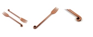 Vibhsa Treble Note Appetizer Copper Finish Forks - Set of 6